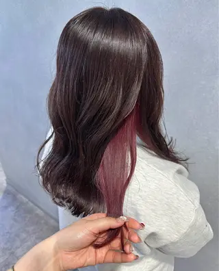 セミロング カラー 唐澤 千尋のヘアスタイル