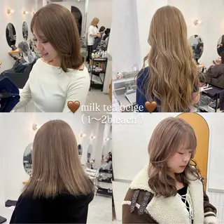 ロング リン🔔ボブ cut 柔らかベージュ🤎のヘアスタイル