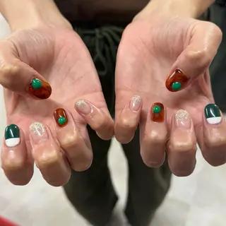 ネイル 𝙃𝙖𝙧𝙪⋆ ˚꩜。個性派のネイルデザイン
