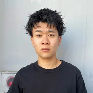 ショート パーマ メンズ ⚾️横浜メンズカット 阿部龍馬🍺🍔のヘアスタイル