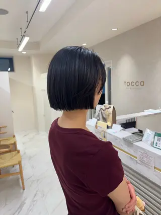 ミディアム 透明感カラーボブ レイヤー/asukaのヘアスタイル