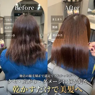 セミロング 縮毛矯正認定講師 安東駿介のヘアスタイル