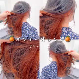 ロング カラー ハイトーン×レイヤー カットTAKUMIのヘアスタイル