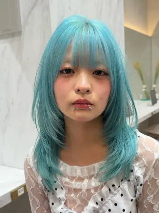 ミディアム カラー レイヤーダブルカラー KYONのヘアスタイル