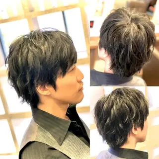 ミディアム カラー パーマ ヘアアレンジ メンズ 💜髪の救世主💜 MASAのヘアスタイル