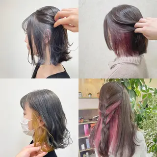 ミディアム 前田 菜奈子のヘアスタイル