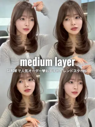 ミディアム カラー ヘアアレンジ トレンドヘア/ 髪質改善/吉田光佑のヘアスタイル