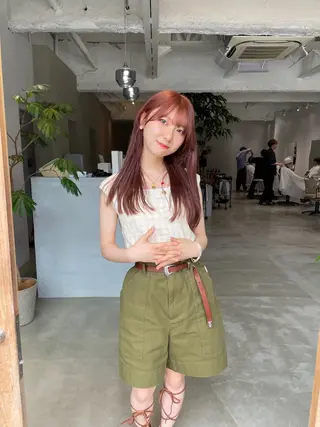 ロング カラー 中村 玲音のヘアスタイル