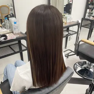ロング カラー パーマ ヘアアレンジ メンズ mona/ ストレートスタイル✨のヘアスタイル