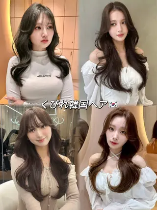 ロング カラー ヘアアレンジ 大宮縮毛矯正🩵 レイヤー 佐藤和のヘアスタイル