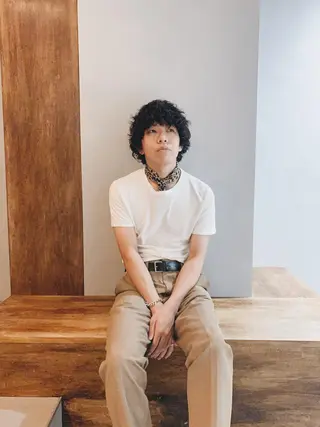 ショート パーマ メンズ ボブパーマコテ巻き風 パーマNo1深江秀平のヘアスタイル