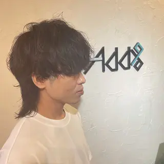 ミディアム カラー パーマ ヘアアレンジ メンズ Add9 柳田健登のヘアスタイル