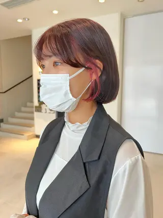 ショート カラー フルガキ ハルカ天神美容室のヘアスタイル