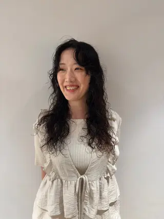 ロング パーマ 🪷ストレート/ パーマ🪷モデルちこのヘアスタイル