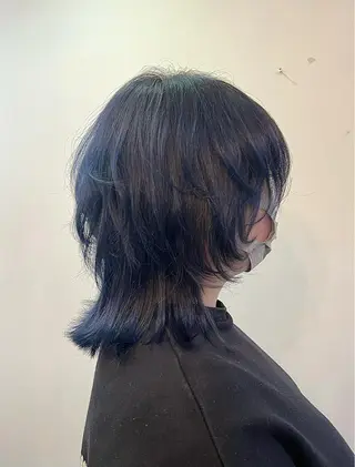 ミディアム 似合わせレイヤー ＆縮毛矯正のヘアスタイル