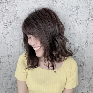 ロング カラー 小顔レイヤー/ ベージュ🤍Rieのヘアスタイル