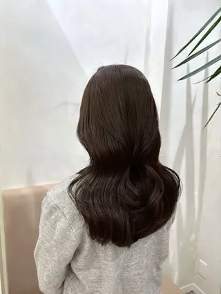 ロング 暗髪カラー/韓国風 💗/HIORI💛のヘアスタイル