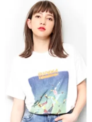 ミディアム 千葉 絵里花のヘアスタイル