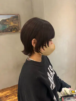 セミロング 新宿/顔周りカット +レイヤー＝しずく♩のヘアスタイル