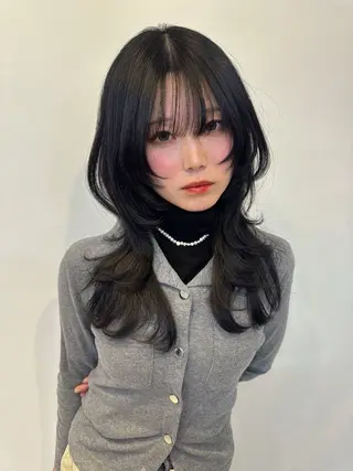 セミロング 【ロングウルフカット 姫カット】伊藤裕哉のヘアスタイル