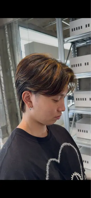 カラー メンズ メンズ特化曲がる縮毛 飛義のヘアスタイル