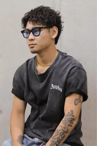 ショート パーマ メンズ 山口 陽平のヘアスタイル