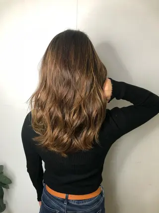 ミディアム カラー ヘアアレンジ 藤尾 僚平のヘアスタイル