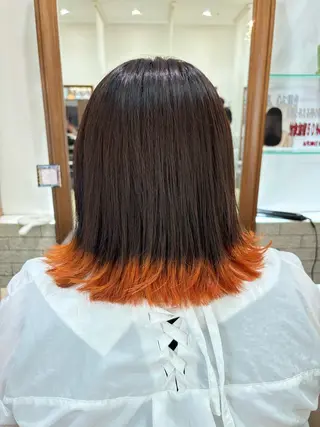 ミディアム カラー 神田 淳美のヘアスタイル