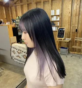 セミロング ダブルカラーモデ ル募集中/もえのヘアスタイル