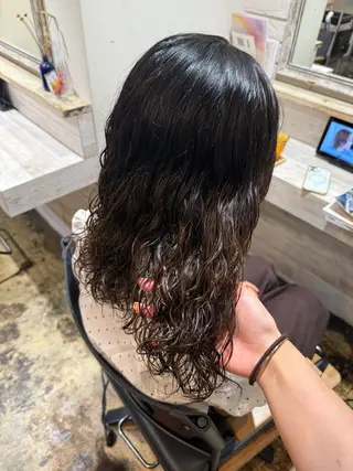 ミディアム パーマ 透明感カラー/パーマ 🌀アオノのヘアスタイル