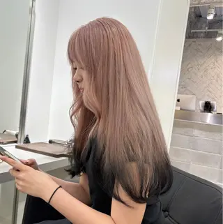 ロング カラー EIGHT mana 海外グレージュ🥥のヘアスタイル