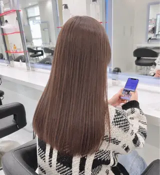 セミロング カラー ヘアアレンジ 💘Risa💘/ミ ルクティ/ハイトーンのヘアスタイル