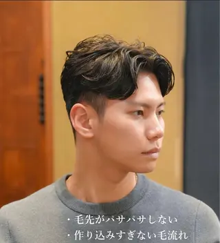 パーマ メンズ メンズショート タチカワユウキのヘアスタイル