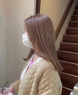 セミロング カラー 福島kico ナカウチのヘアスタイル