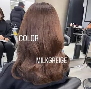 セミロング カラー エクステ🩵ブリーチ 韓国ヘア🩵KAEのヘアスタイル