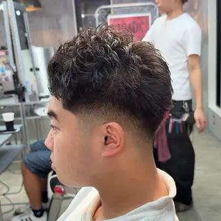 ショート パーマ ヘアアレンジ メンズ メンズ専門🥸 フェード特化　涼太のヘアスタイル