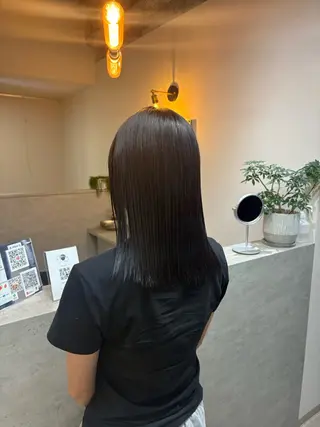 ミディアム カラー しゅり Flag hairのヘアスタイル