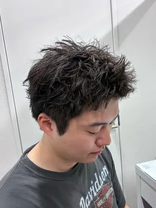 ショート パーマ メンズ 💈外国人風パーマ 特化💈メンズ/颯太のヘアスタイル