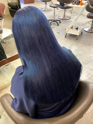 ロング カラー ウチダ ユウヤのヘアスタイル