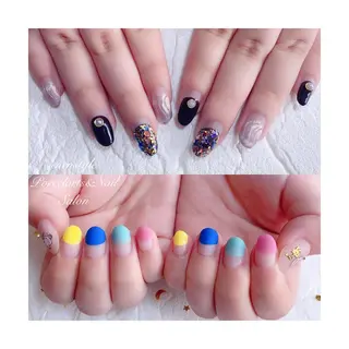 ミディアム ネイル 🐾enen style 🐾のネイルデザイン