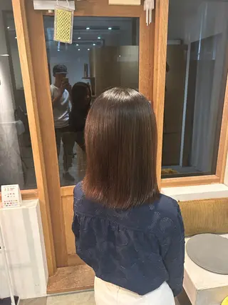 ミディアム カットカラー/鎌倉 縮毛矯正/大空のヘアスタイル