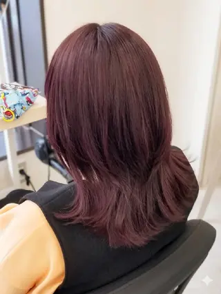セミロング カラー ブリーチなしWカラー 【艶感✨透明感】中澤のヘアスタイル