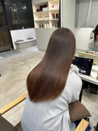 ロング パーマ ハイトーンカラー が絶対可愛い✨泰聖✨のヘアスタイル