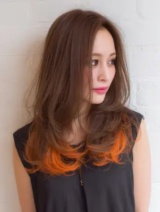 セミロング カラー パーマ ヘアアレンジ メンズ 新宿駅近♡友達とOK 🦋W -ワット -のヘアスタイル