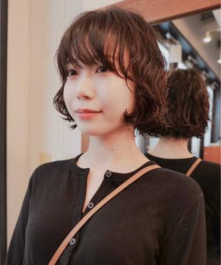 ショート パーマ,透明感カラー /emiのヘアスタイル