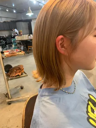 ショート カラー ヘアアレンジ メンズ キッズ アイブロウ 垢抜けカラー ヒロムのヘアスタイル