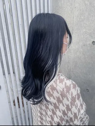 セミロング カラー ヘアアレンジ 韓国レイヤーカット/ 儚げカラーチナツのヘアスタイル
