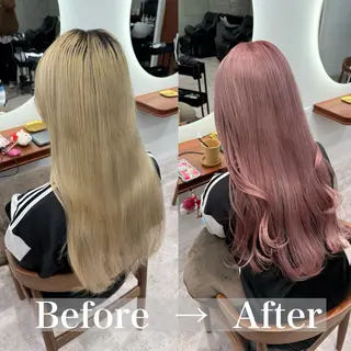ロング カラー 立川✨ブリーチ・ ケアブリーチ✨のヘアスタイル