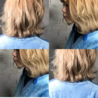 ショート カラー Acchon/心斎橋 💚ダブルカラーのヘアスタイル