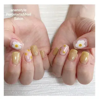 ミディアム ネイル 🐾enen style 🐾のネイルデザイン